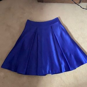 Blue silky formal skirt